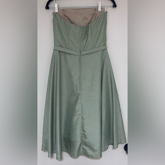 Jessica McClintock Bridal Strapless Mint Green Midi Dress Size 6 Vintage - Picture 2 of 10